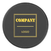 Personalized Company Black Modern Custom Business Eishockey Puck (Vorderseite)