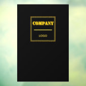 Personalized Company Black Modern Custom Business Fensteraufkleber (Blatt 3)