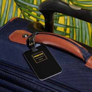 Personalized Company Black Modern Custom Business Gepäckanhänger