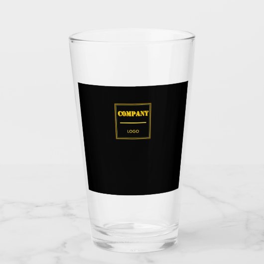 Personalized Company Black Modern Custom Business Glas (Vorderseite)