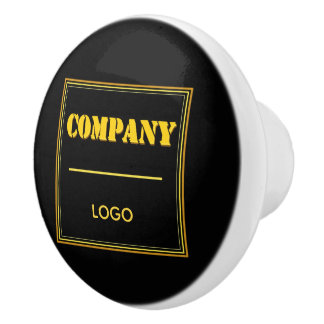 Personalized Company Black Modern Custom Business Keramikknauf