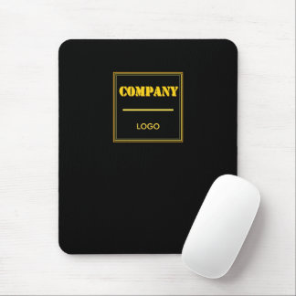 Personalized Company Black Modern Custom Business Mousepad