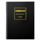 Personalized Company Black Modern Custom Business Notizblock (Vorderseite)