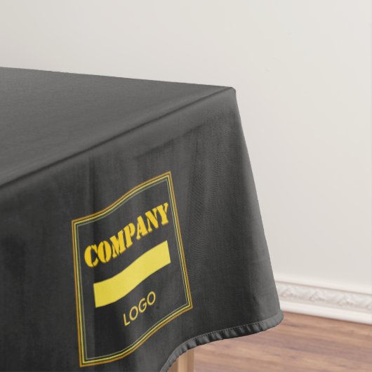 Personalized Company Black Modern Custom Business Tischdecke (Beispiel)