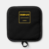 Personalized Company Black Modern Custom Business Topflappen (Vorderseite)