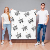 Personalized Company Branded Custom Minimalist  Fleecedecke