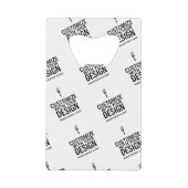 Personalized Company Branded Custom Minimalist Geldbeutel Flaschenöffner (Vorderseite)