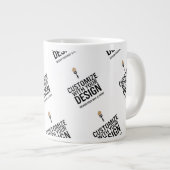 Personalized Company Branded Custom Minimalist Jumbo-Tasse (Vorderseite Rechts)