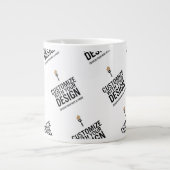 Personalized Company Branded Custom Minimalist Jumbo-Tasse (Vorderseite)