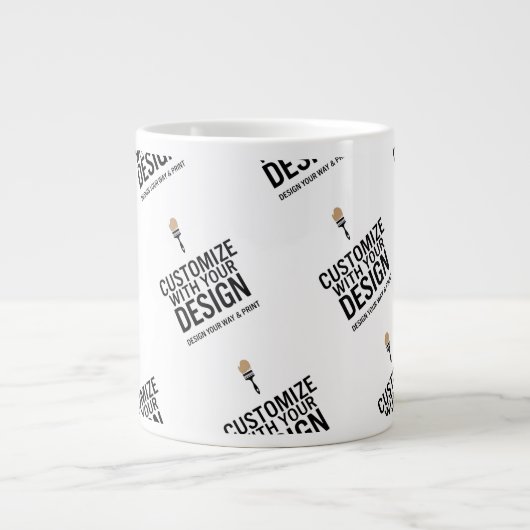 Personalized Company Branded Custom Minimalist  Jumbo-Tasse (Vorderseite)