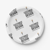 Personalized Company Branded Custom Minimalist  Pappteller (Vorderseite)