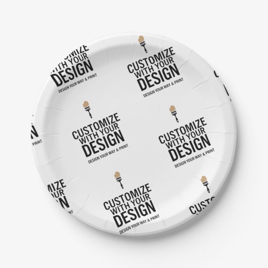 Personalized Company Branded Custom Minimalist Pappteller (Vorderseite)
