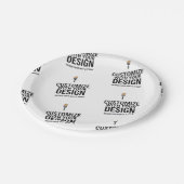 Personalized Company Branded Custom Minimalist  Pappteller (Schrägansicht)