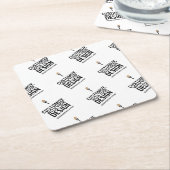 Personalized Company Branded Custom Minimalist Rechteckiger Pappuntersetzer (angewinkelt)