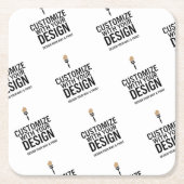 Personalized Company Branded Custom Minimalist Rechteckiger Pappuntersetzer (Vorderseite)
