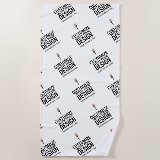 Personalized Company Branded Custom Minimalist Strandtuch (Vorderseite)