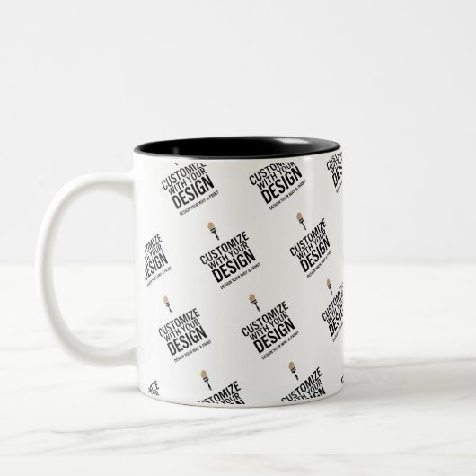 Personalized Company Branded Custom Minimalist  Zweifarbige Tasse (Links)