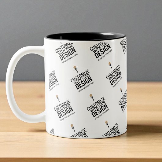 Personalized Company Branded Custom Minimalist  Zweifarbige Tasse