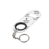 Personalized Company Branded Minimalist Keychain Mini Flaschenöffner (Rückseite Schrägansicht)