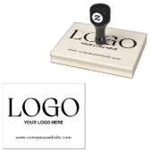 Personalized Company Business Logo Website Modern Gummistempel (Stempel)