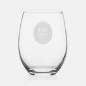 Personalized Company Logo | Custom Business Gift Weinglas Ohne Stiel (Rückseite)