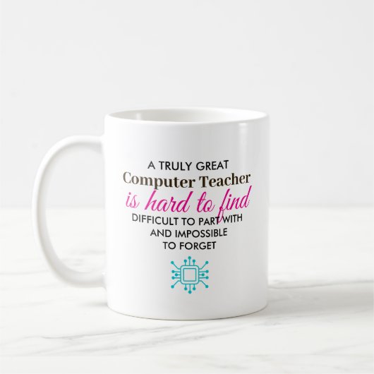 Personalized Computer Teacher Appreciation Gift Kaffeetasse (Links)
