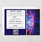  Personalized Concert Ticket Gift Event Ticket Einladung (Vorne/Hinten)