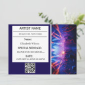  Personalized Concert Ticket Gift Event Ticket Einladung (Stehend Vorderseite)