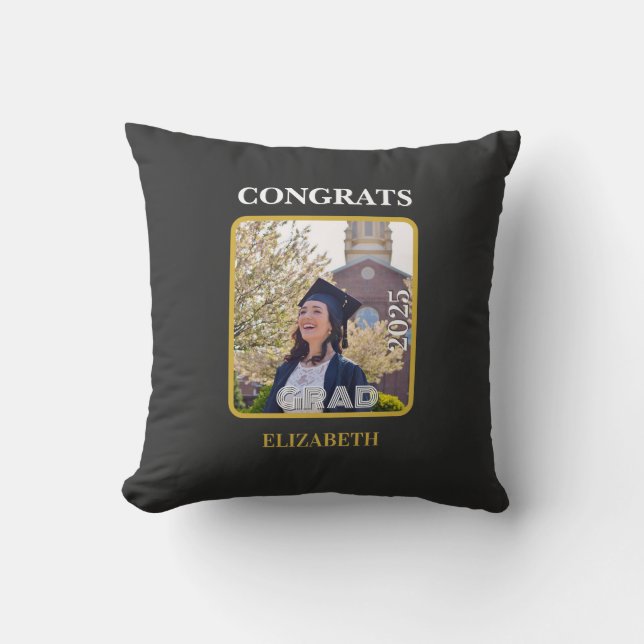 Personalized congrats grad 2025 kissen (Vorderseite)
