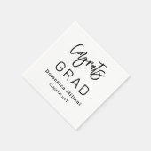 Personalized Congrats Grad Graduation Napkins Serviette (Ecke)