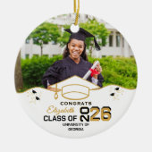 Personalized Congrats Graduate Gift Custom Photo Keramik Ornament (Vorne)