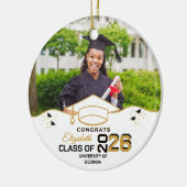 Personalized Congrats Graduate Gift Custom Photo Keramik Ornament (Links)