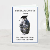 Personalized Congratulations Degree Funny Gorilla Karte (Vorderseite)