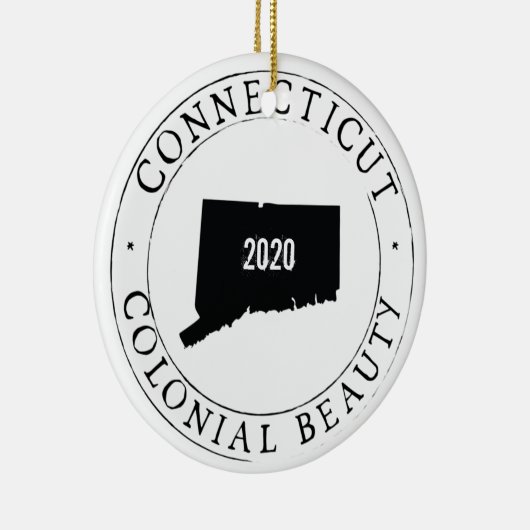 Personalized Connecticut Christmas Ornament! Keramik Ornament (Rechts)