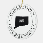 Personalized Connecticut Christmas Ornament! Keramik Ornament (Links)