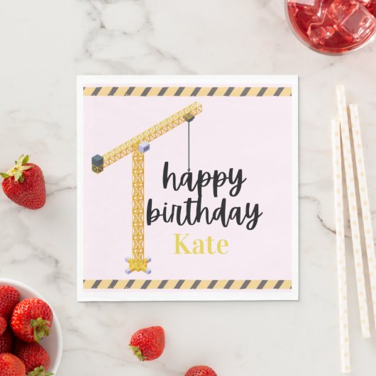 Personalized Construction Birthday Napkins Serviette (Beispiel)