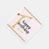 Personalized Construction Birthday Napkins Serviette (Ecke)