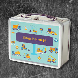 Personalized Construction Vehicle Metall Brotdose