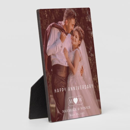 Personalized Contemporary Anniversary Keepsake Fotoplatte (Seite)