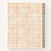 Personalized Contemporary Peach Line Art Notizblock (Rückseite)