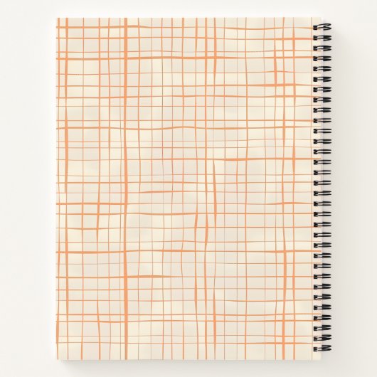 Personalized Contemporary Peach Line Art Notizblock (Rückseite)