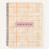 Personalized Contemporary Peach Line Art Notizblock (Vorderseite)