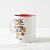 Personalized Cookie Baking Crew – Custom Name Zweifarbige Tasse (Vorderseite Links)