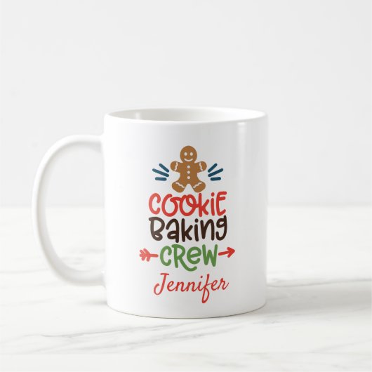Personalized Cookie Baking Crew Kaffeetasse (Links)