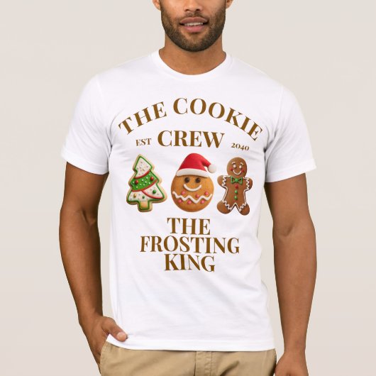 Personalized Cookie Crew Funny Christmas Matching T-Shirt (Vorderseite)