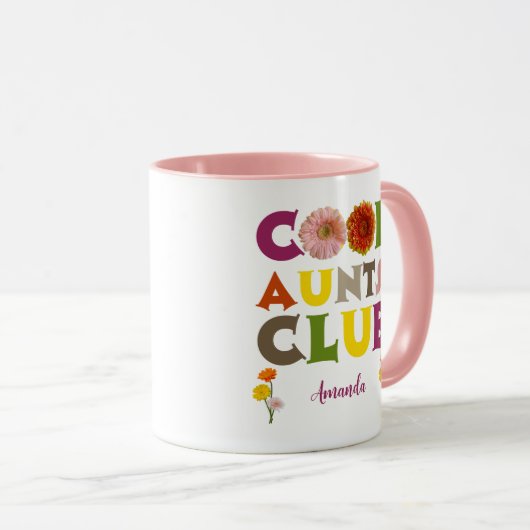 Personalized Cool Aunts Club Coffee Tasse (VorderseiteRechts)