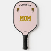 Personalized Cool Pink Elegant Pickleball Mom Gift Schläger (Rückseite)
