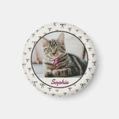 Personalized Coquette Bow Pet Photo Magnet (Vorne)