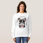 Personalized Coquette Hand Drawn French Bulldog Sweatshirt (Vorne ganz)