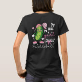 Personalized Coquette Pickleball Girl Cute Pickle T-Shirt (Rückseite)